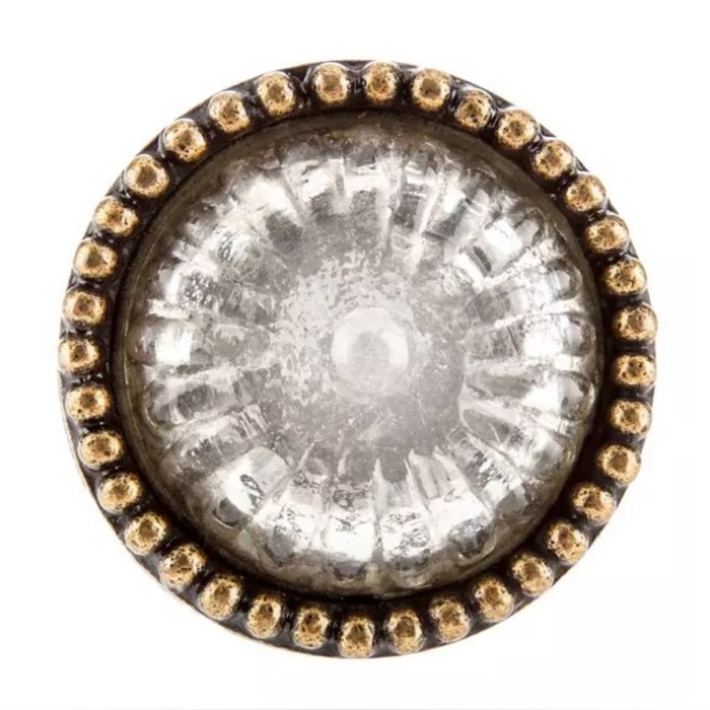 Antique Bronze & Glass Knob Set - Picture 3 of 13